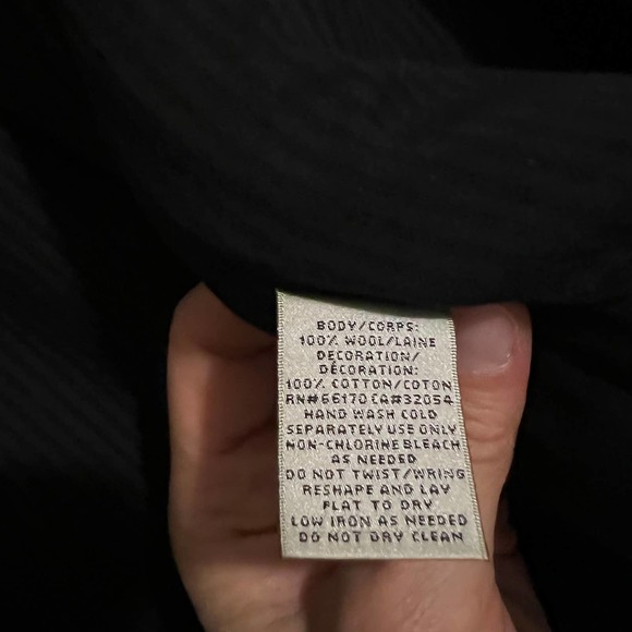 ELEVENSES black sequin trimmed wool jacket cardigan blazer S - Picture 4 of 9